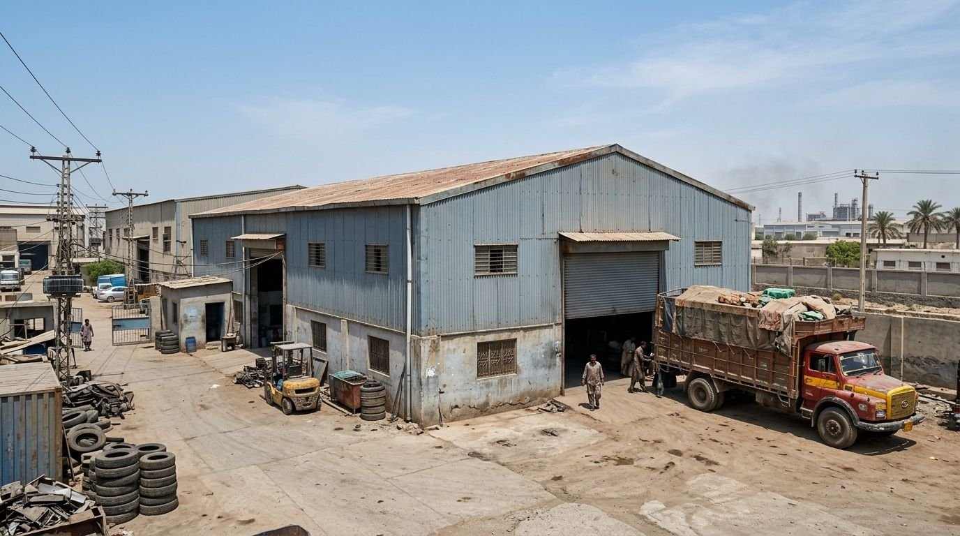 Industrial facility in Karachi's export processing zone